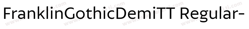 FranklinGothicDemiTT Regular字体转换